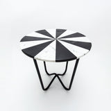 Jasmine Pizza B&W Side Table