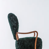 Uni Armchair in Green/Cream
