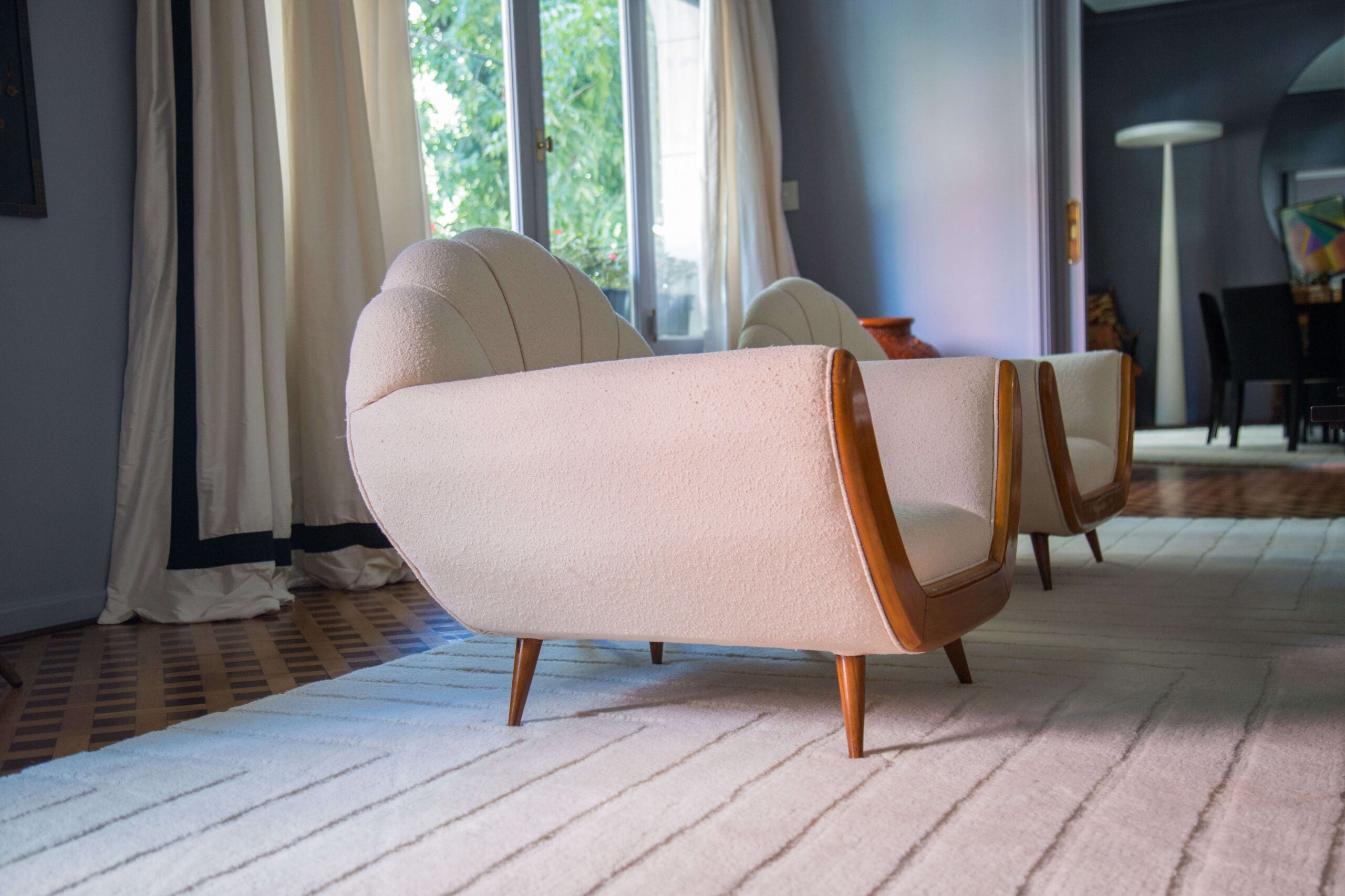 Luxury geometric relief rug by designer Jt/ Pfeiffer. Represented by Tuleste Factory in New York City.