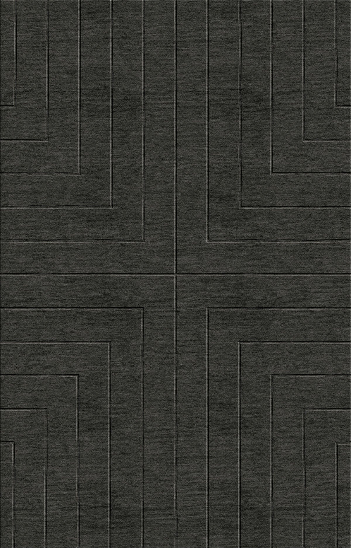 Luxury geometric relief rug by designer Jt/ Pfeiffer. Represented by Tuleste Factory in New York City.