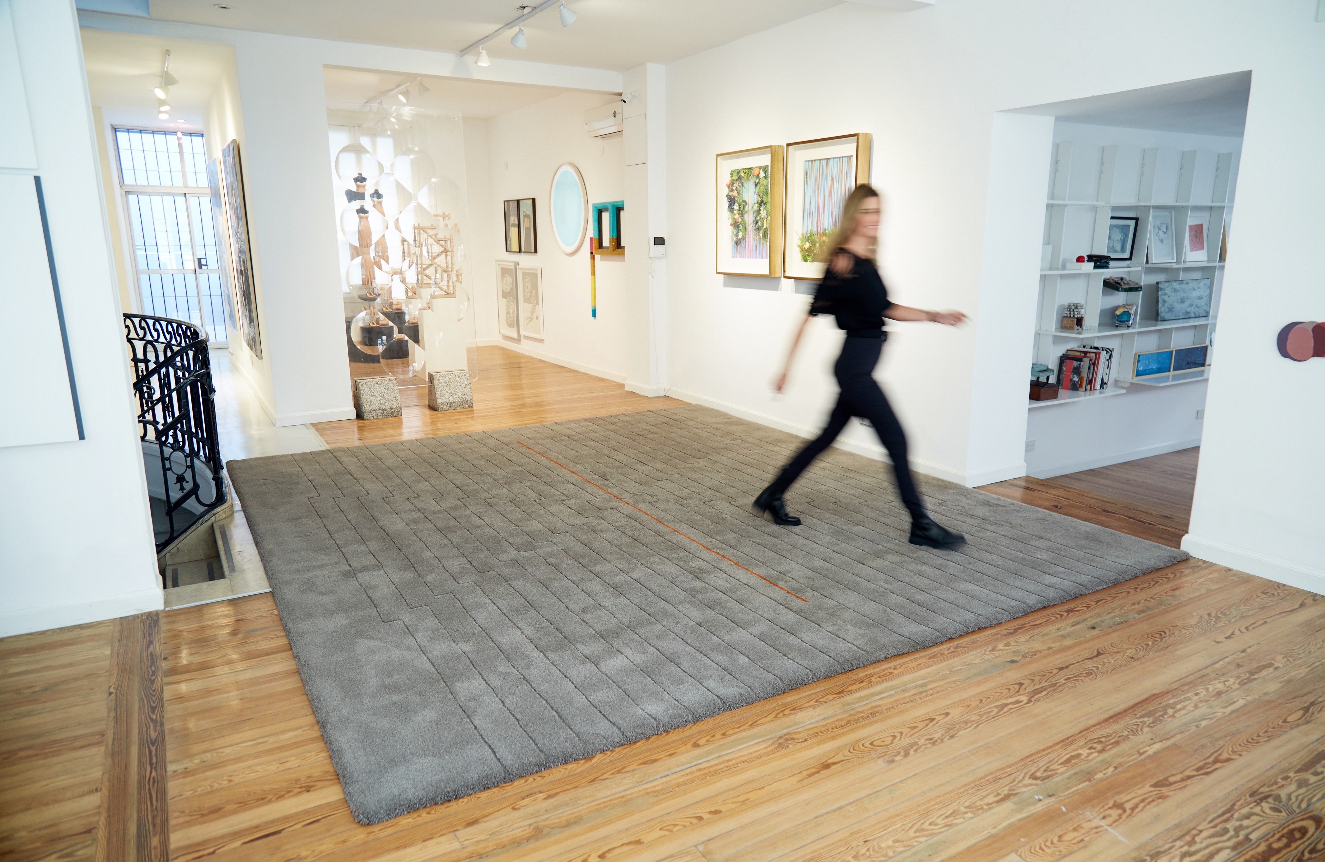 Luxury handcrafted relief art rung with centerline by designer JT. Pfeiffer. Represented by Tuleste Factory in Chelsea, NYC.