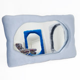 Biomorphic Mirror in Cobalt Blue