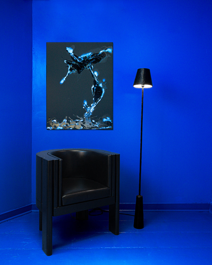 Giacometti Floor Lamp in Black Silicone