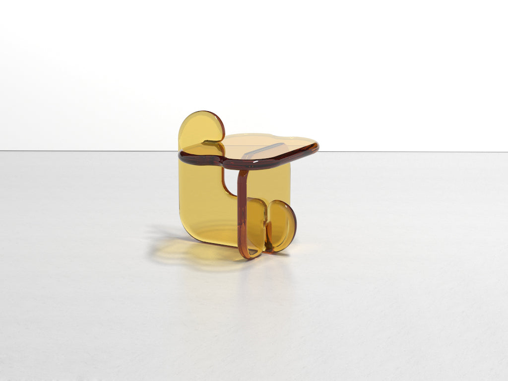 Plump resin side table by Ian Cochran. Represented by Tuleste Factory, an art & design gallery in New York city.