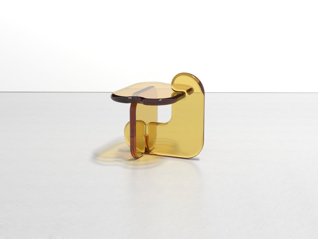 Plump resin side table by Ian Cochran. Represented by Tuleste Factory, an art & design gallery in New York city.