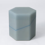 Grey Blue Line Hex Box