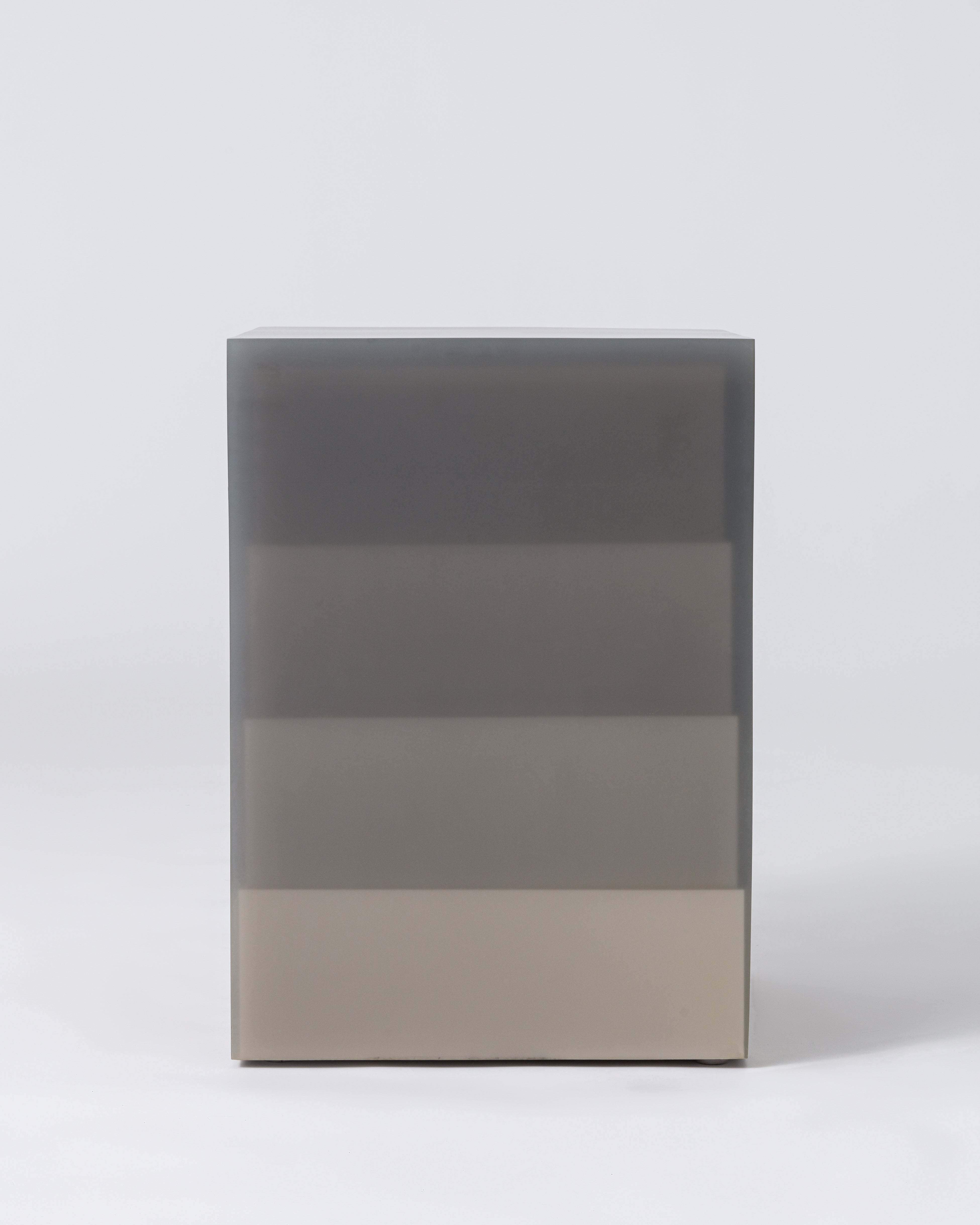 Resin funiture design, side table and stool by Facture Studio. Represented by Tuleste Factory in New York City.