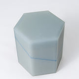 Grey Blue Line Hex Box