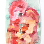 Abstract figurative watercolor work on paper by Brad Fisher. Represented by Tuleste Factory, a collectible design and fine art gallery in Chelsea, New York City.