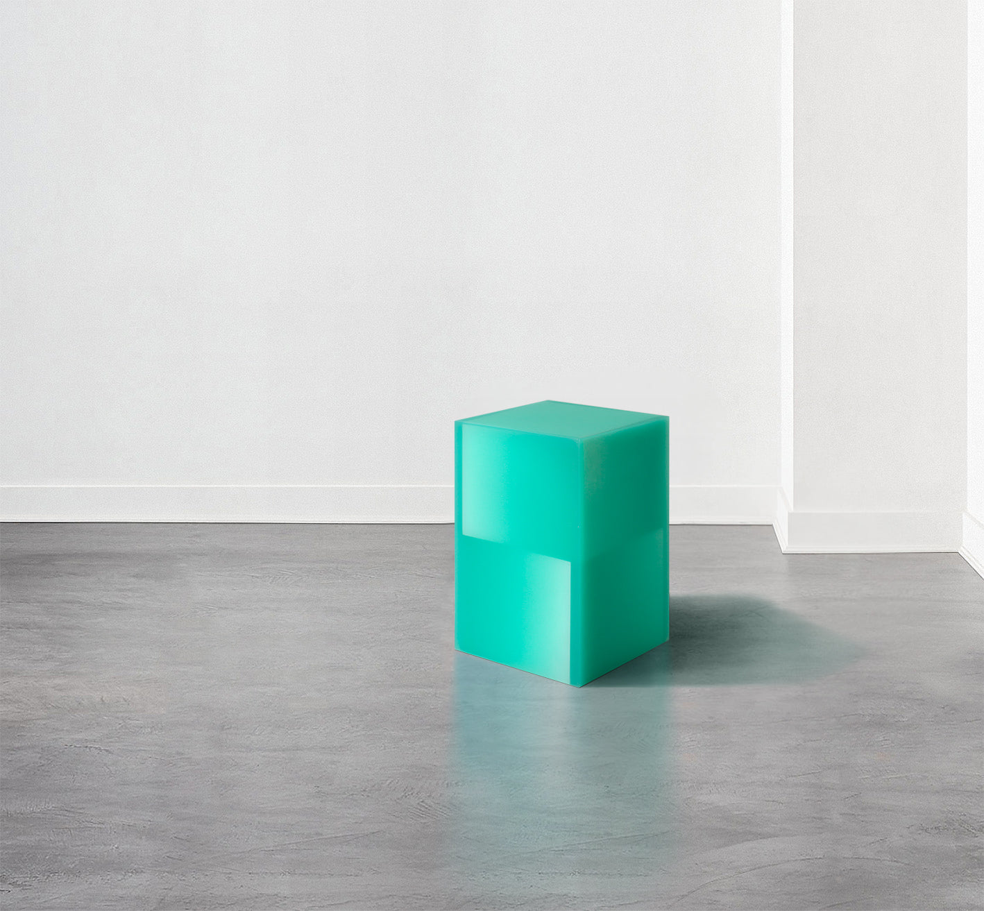 Resin furniture design, stool and side table as sculpture by Facture Studio. Represented by Tuleste Factory in New York City.