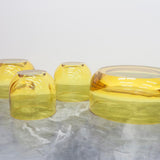 Chic and playful side table or transparent resin stool by artist Ian Alistair Cochran. Available through collectible design gallery Tuleste Factory in New York City.