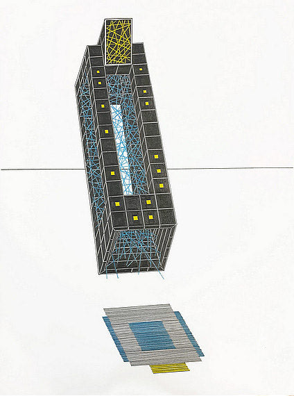 Graphite and colored pencil on paper by artist John Anderson. Represented by Tuleste Factory in New York City.