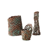 Copper Patina Wire Vessel Set