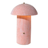 Pink Crackle Mushroom Table Lamp