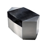 Ame I Pouf in Brushed Stainless Steel