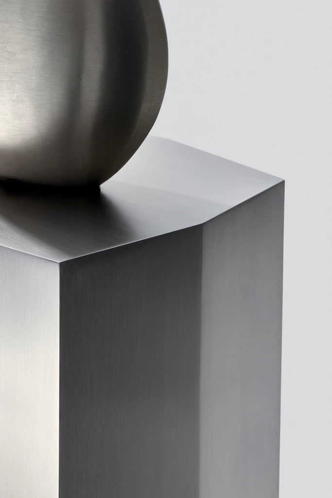 Ame II Pedestal in Brushed Stainless Steel