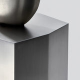 Ame II Pedestal in Brushed Stainless Steel