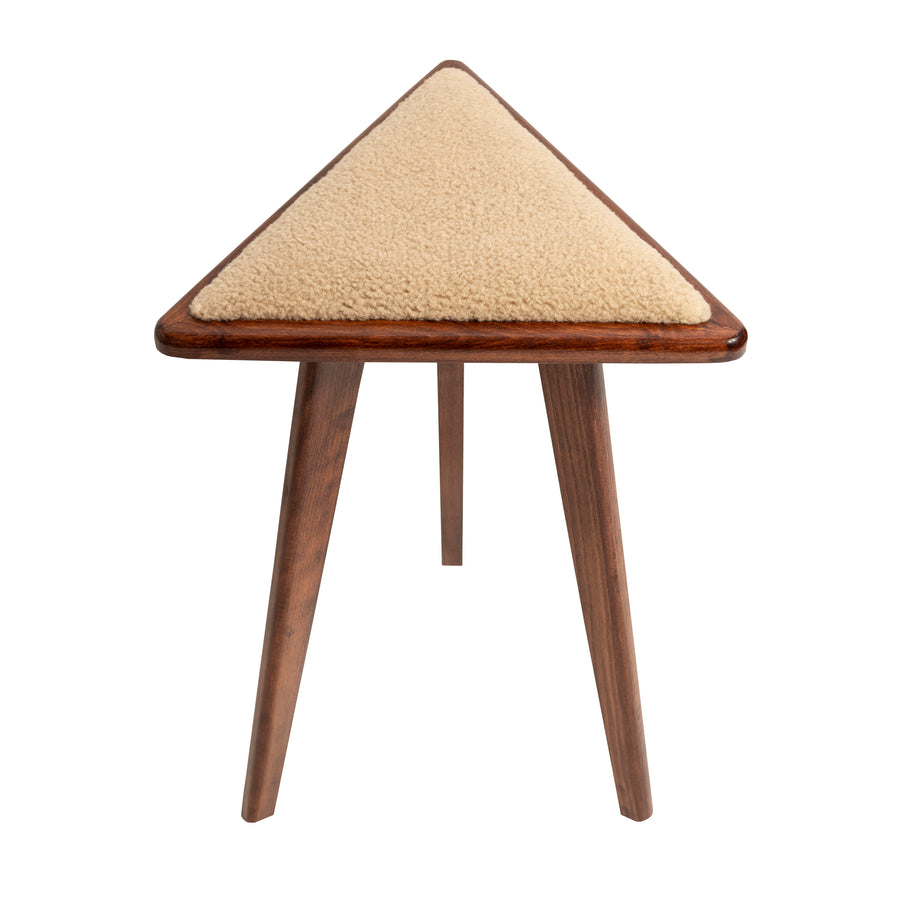 Camel Boucle Triangle Stool