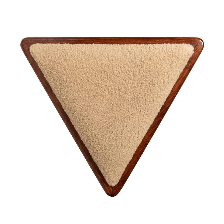 Camel Boucle Triangle Stool