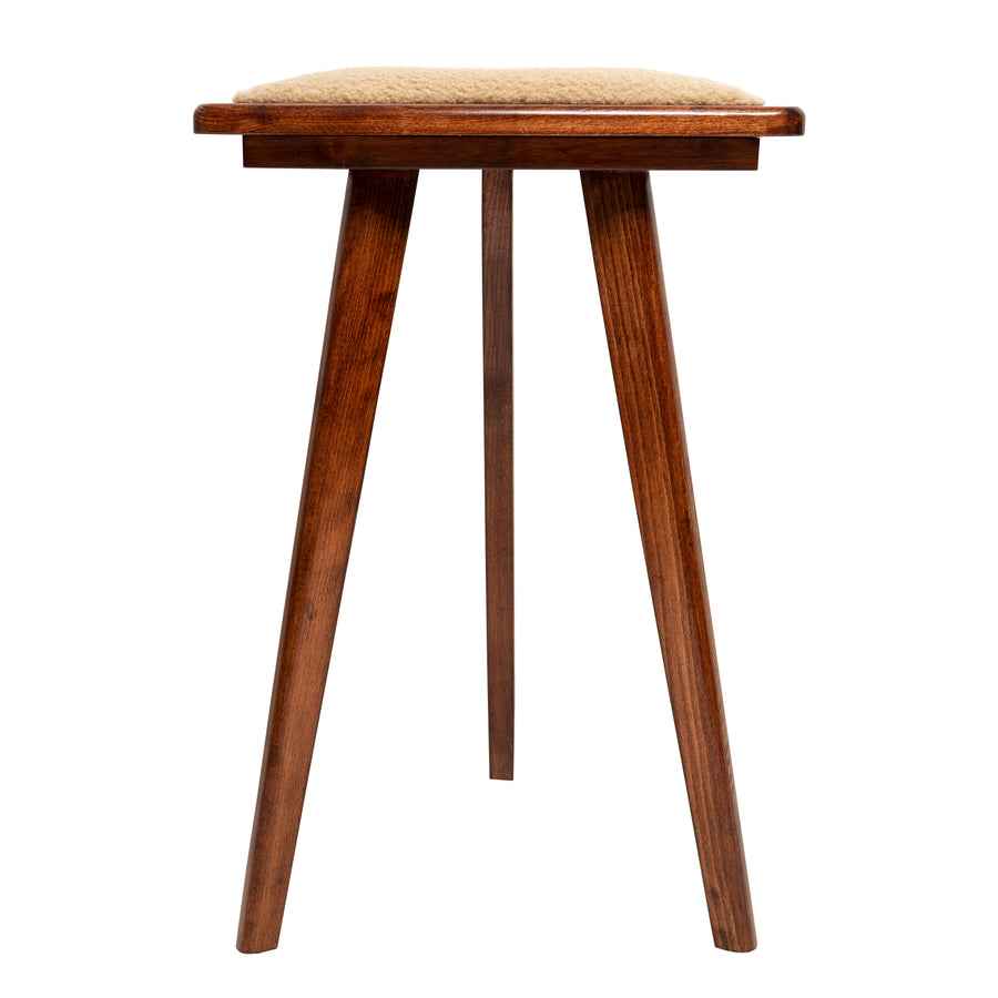 Camel Boucle Triangle Stool