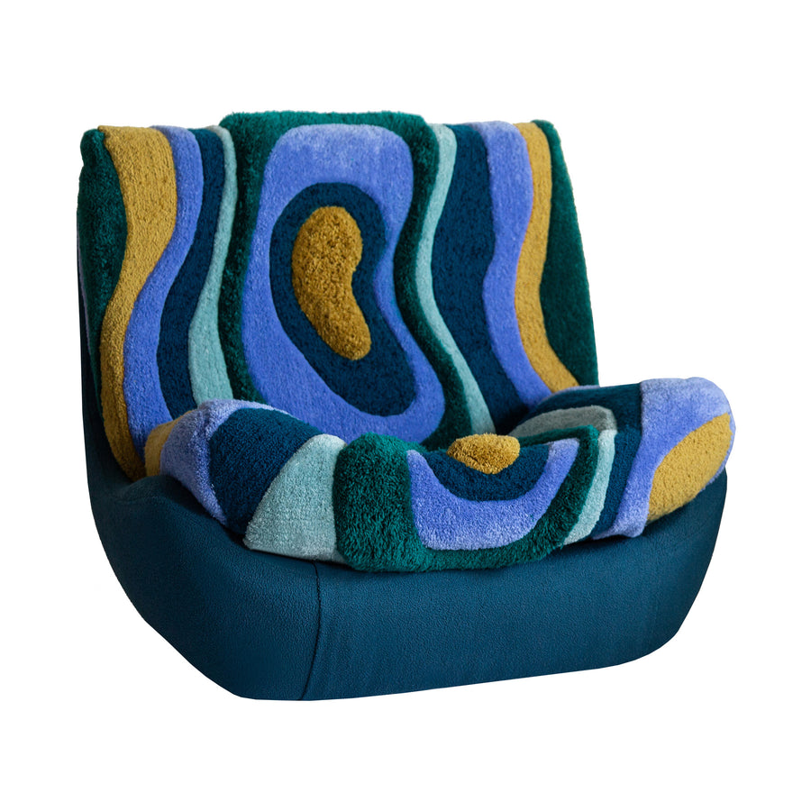 Atlantis Big Armchair in Green/Blue