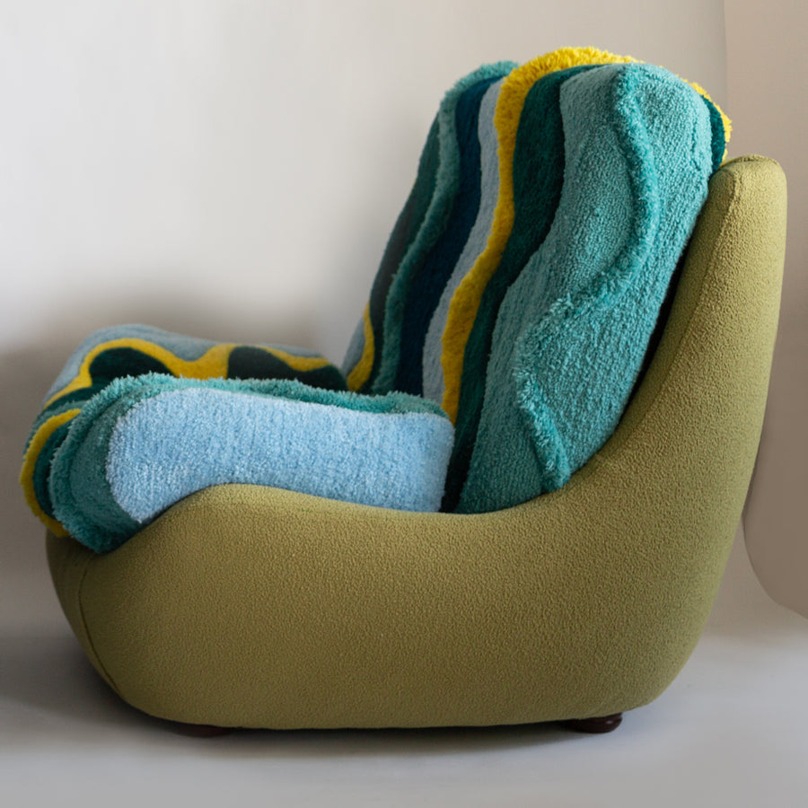 Atlantis Big Armchair in Green/Yellow