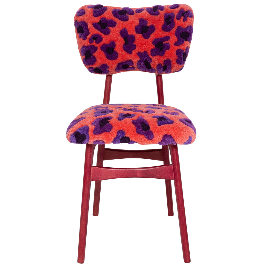 Butterfly Chair in Leopard Pink Wool