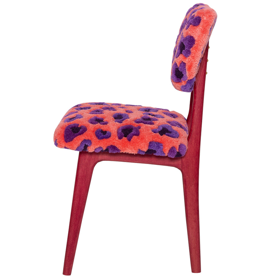 Butterfly Chair in Leopard Pink Wool