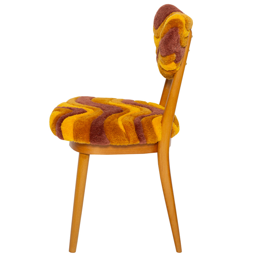 Heart Chair in Yellow Wool