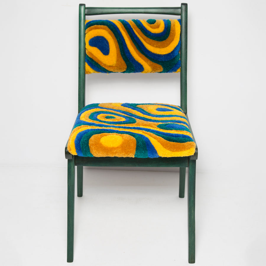 JAR Chair in Zebra Green/Yellow Wool