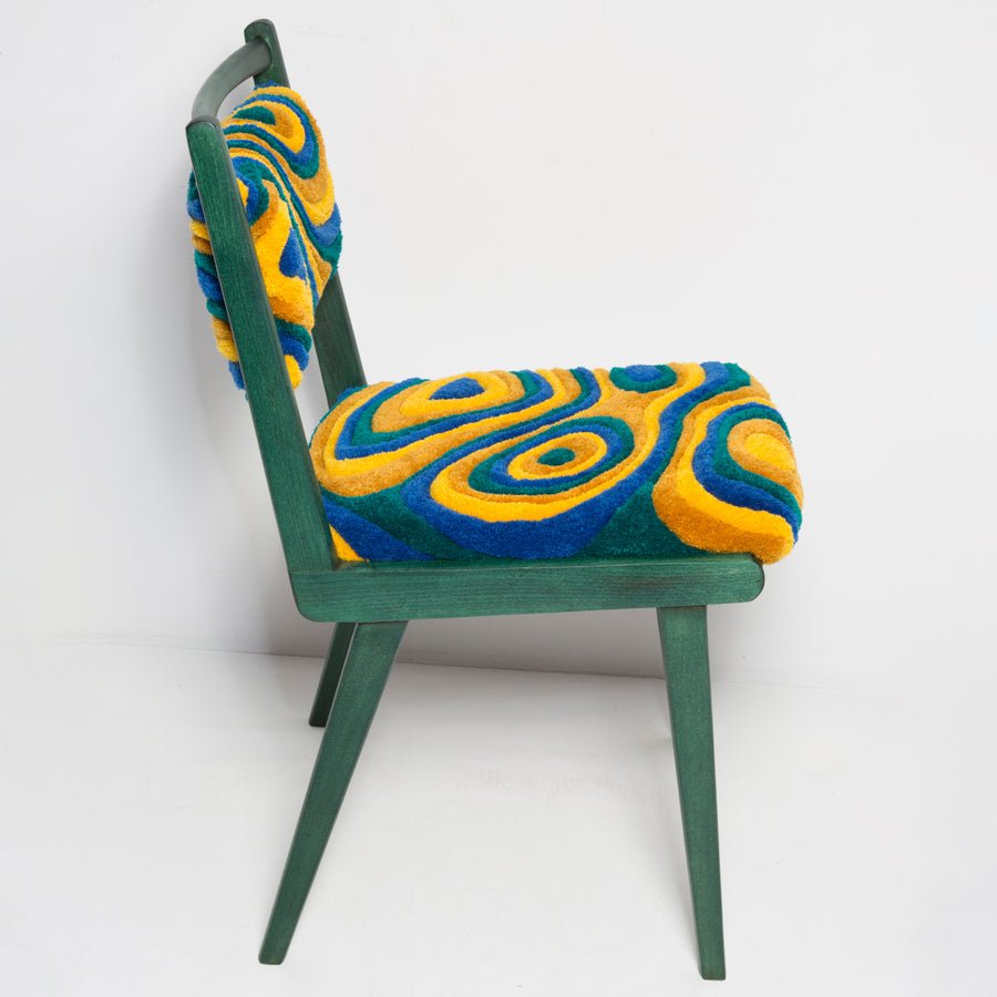 JAR Chair in Zebra Green/Yellow Wool