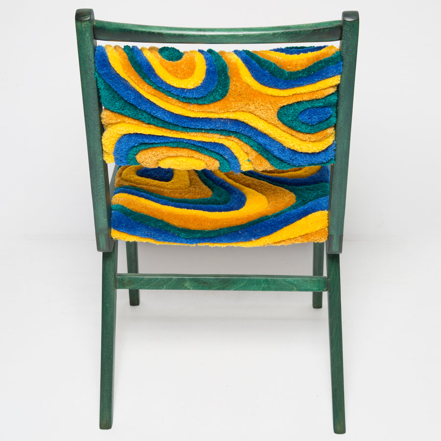 JAR Chair in Zebra Green/Yellow Wool