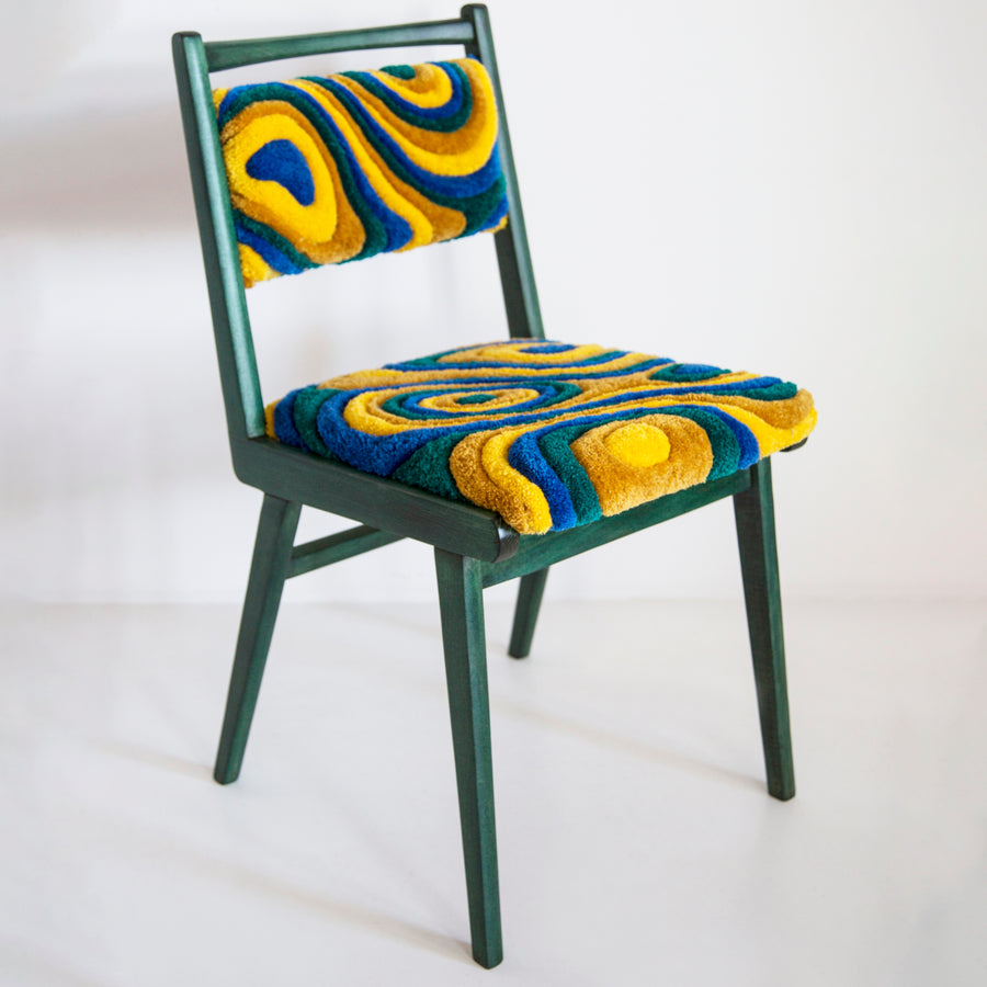 JAR Chair in Zebra Green/Yellow Wool