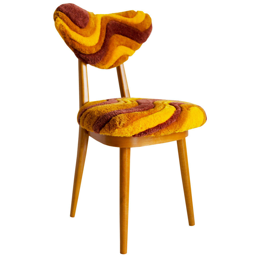 Heart Chair in Yellow Wool