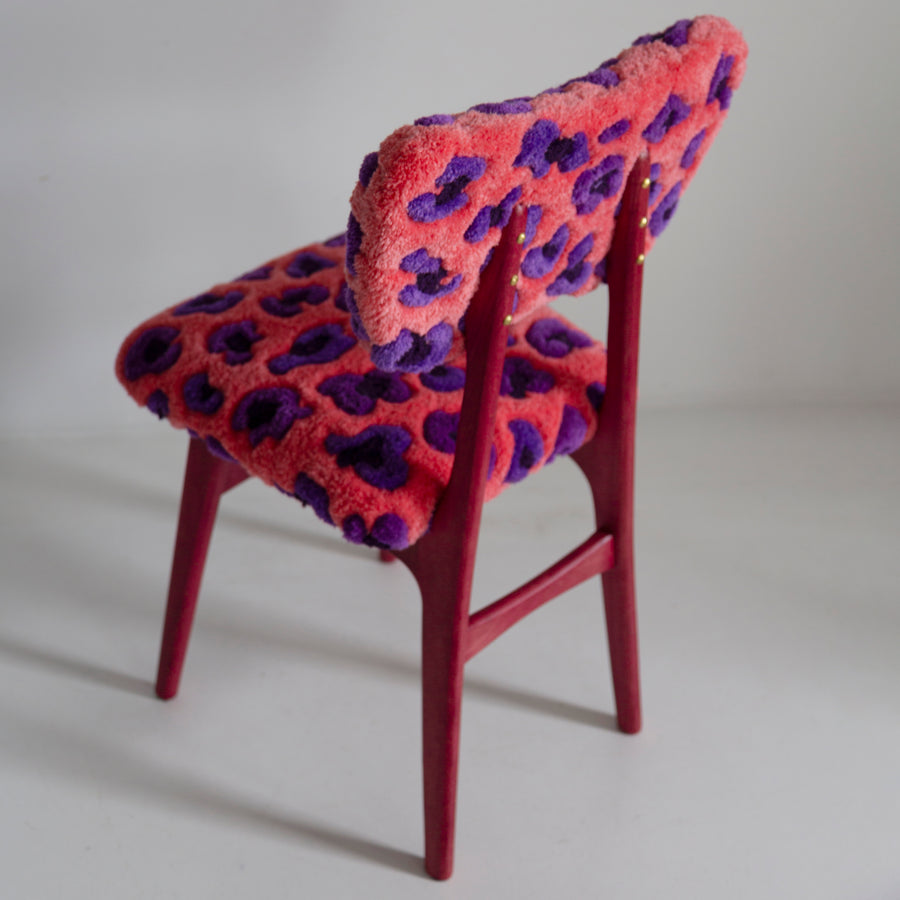 Butterfly Chair in Leopard Pink Wool