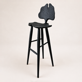 Ginkgo Bar Stool in Charred Finish