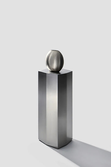 Ame II Pedestal in Brushed Stainless Steel