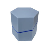 Grey Blue Line Hex Box