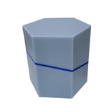 Grey Blue Line Hex Box
