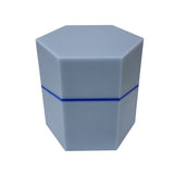 Grey Blue Line Hex Box