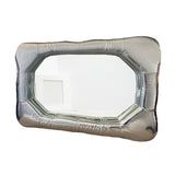Leather Biomorphic Mirror