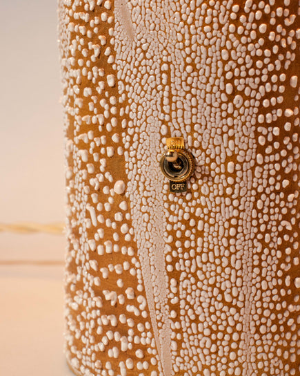 Gold Crackle Mushroom Table Lamp