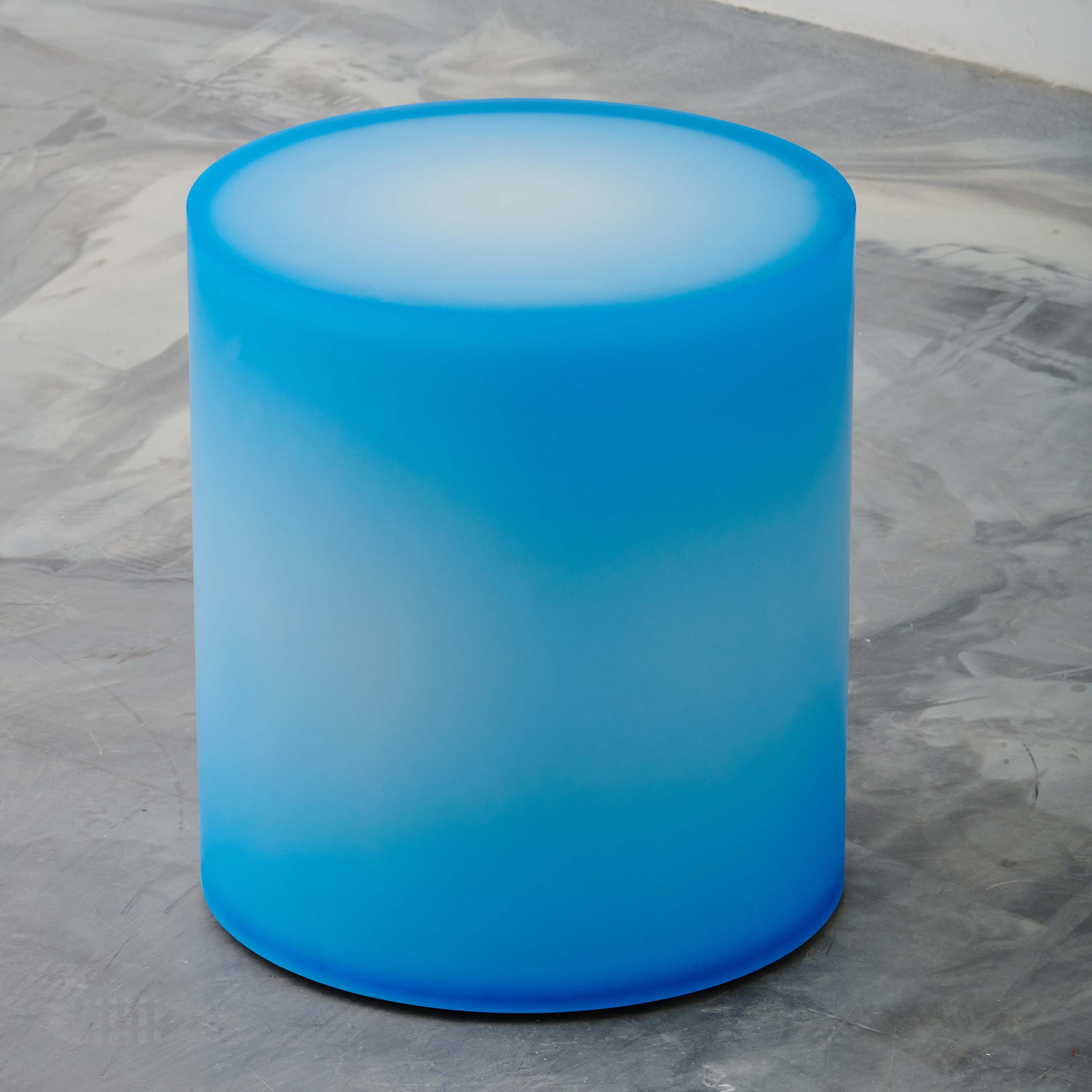 Drum Side Table In Dusty Pink