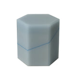 Grey Blue Line Hex Box