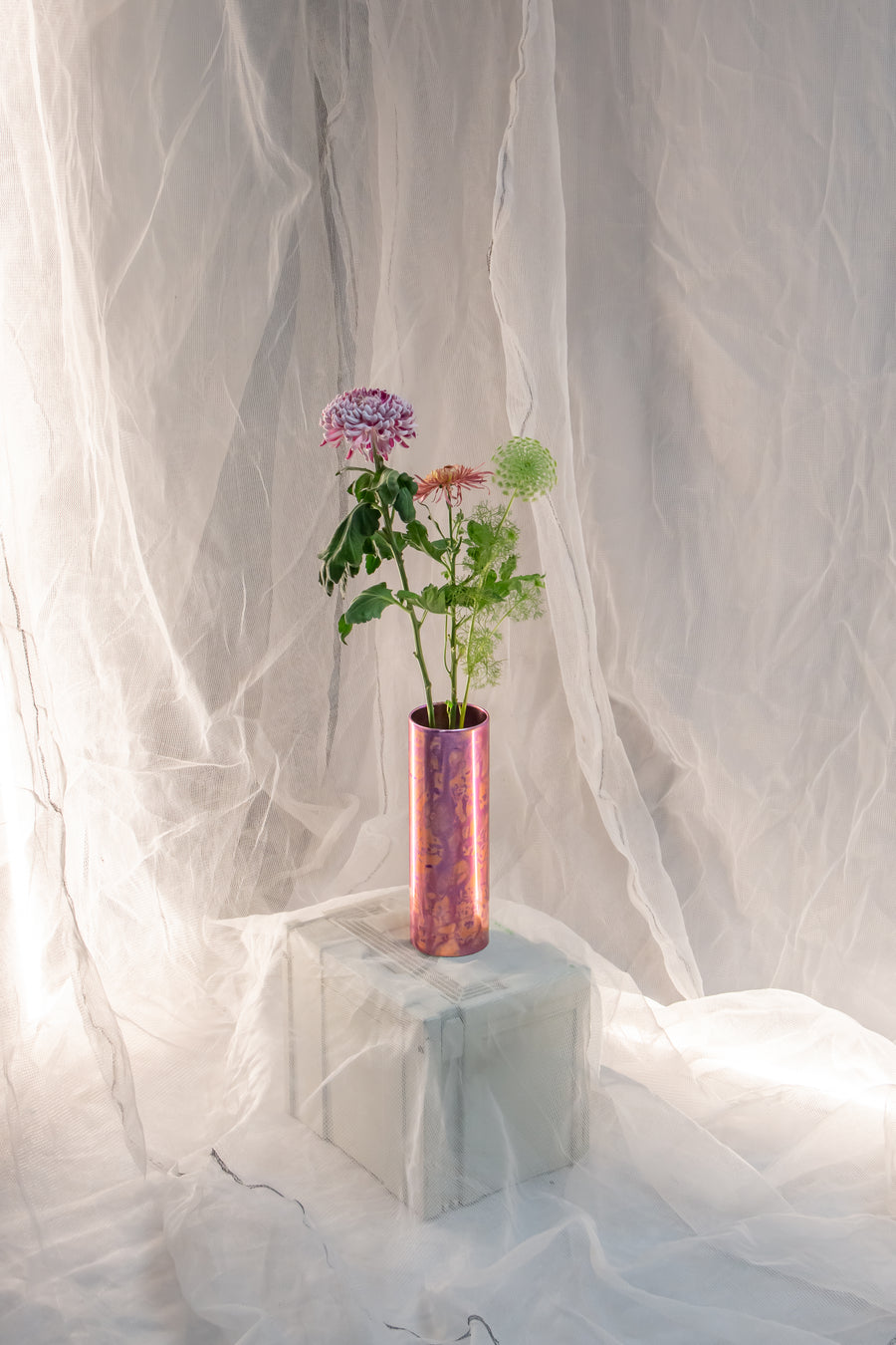 Medium Cambium Vase in Glossy Pink