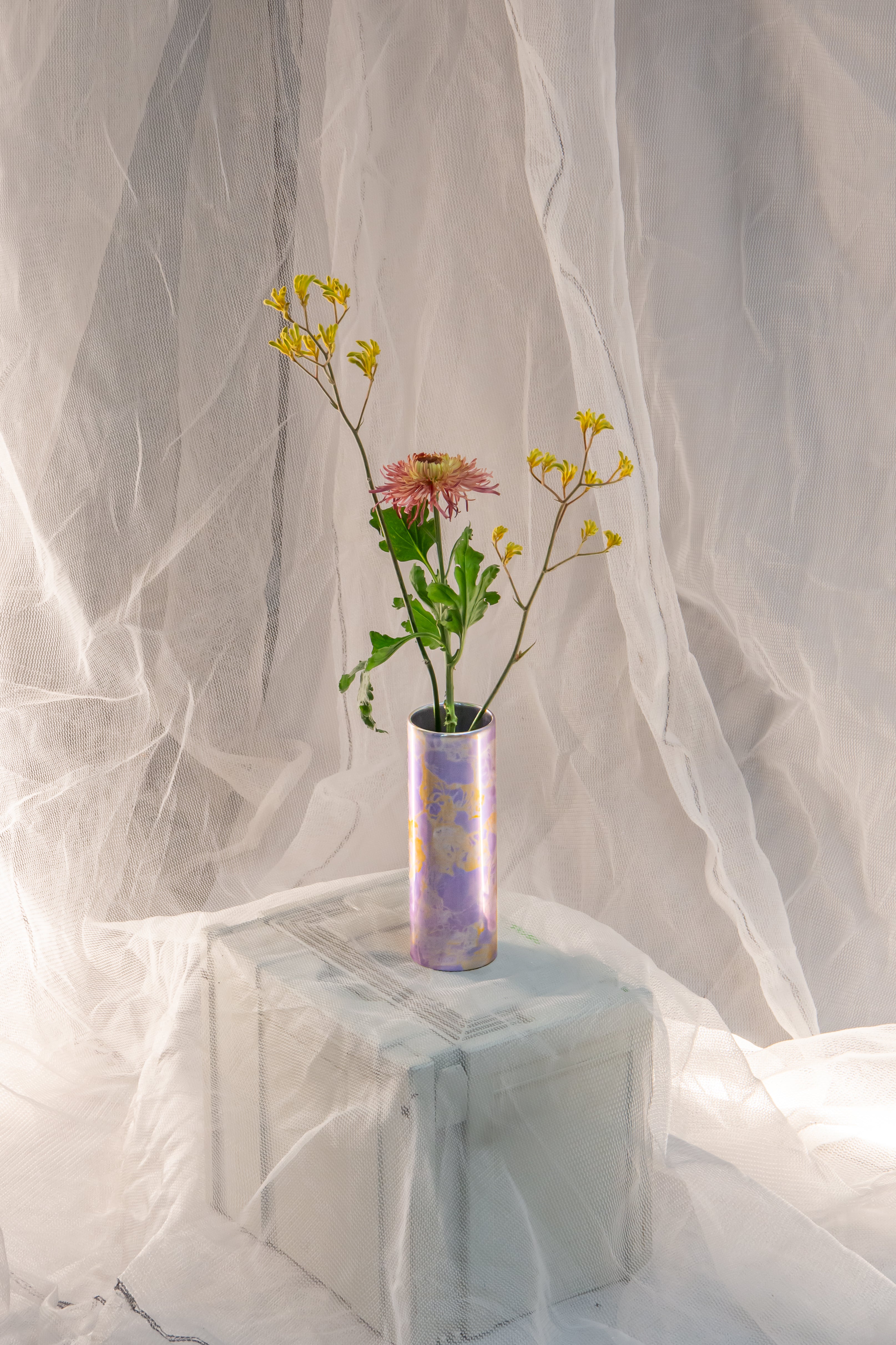 Small Cambium Vase in Glossy Purple