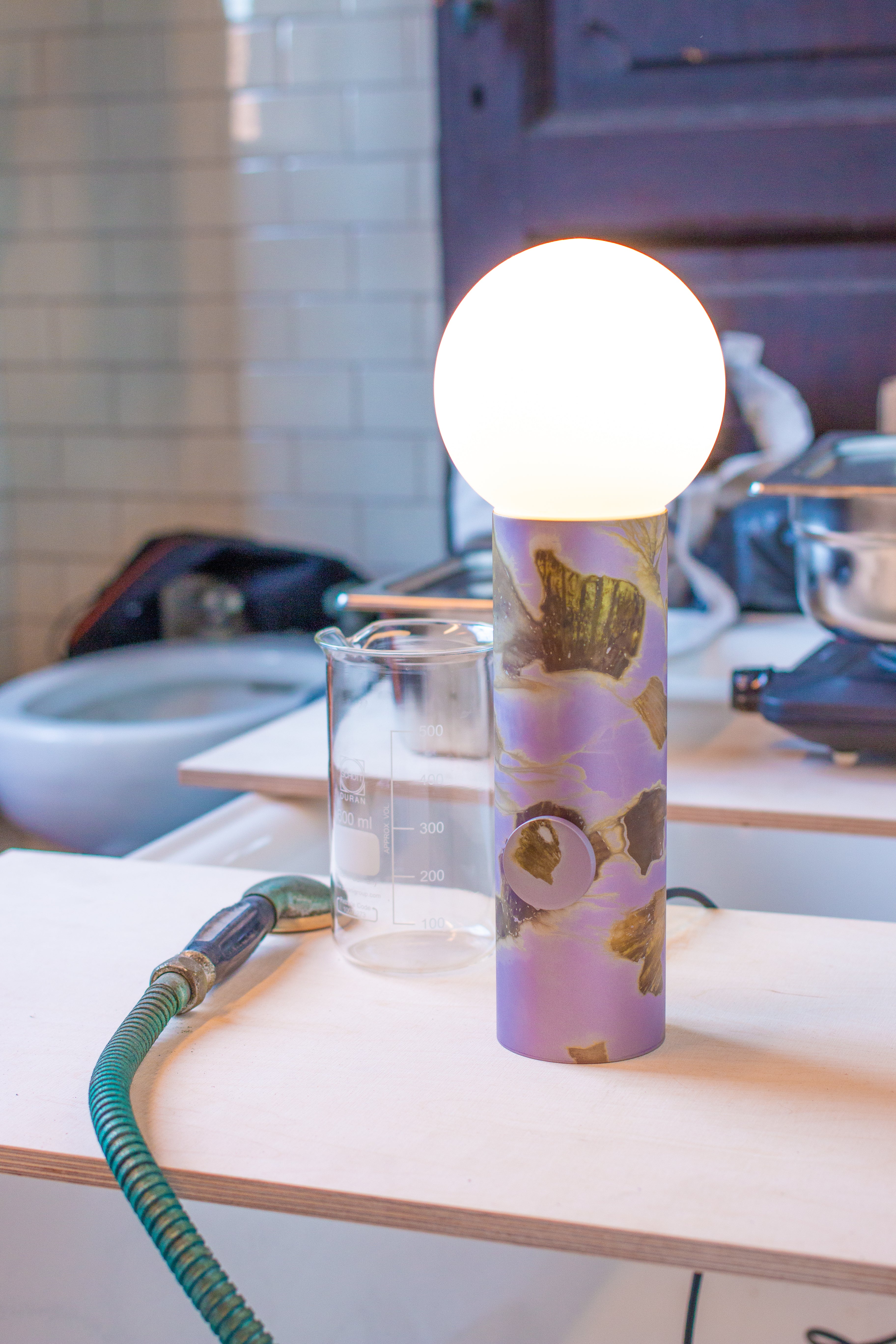 Cambium Table Lamp in Purple