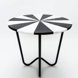 Jasmine Pizza B&W Side Table