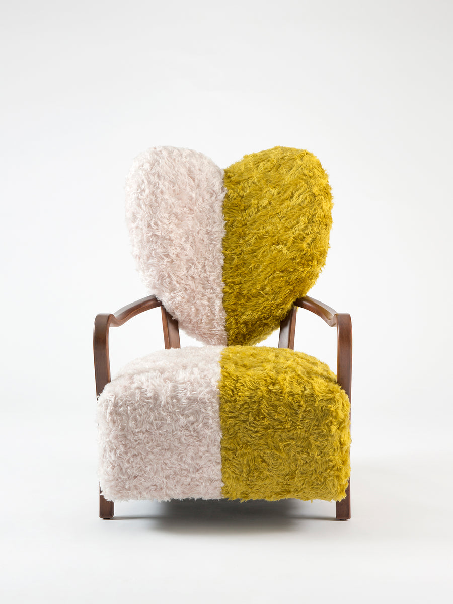 Uni Armchair in Yellow/Cream