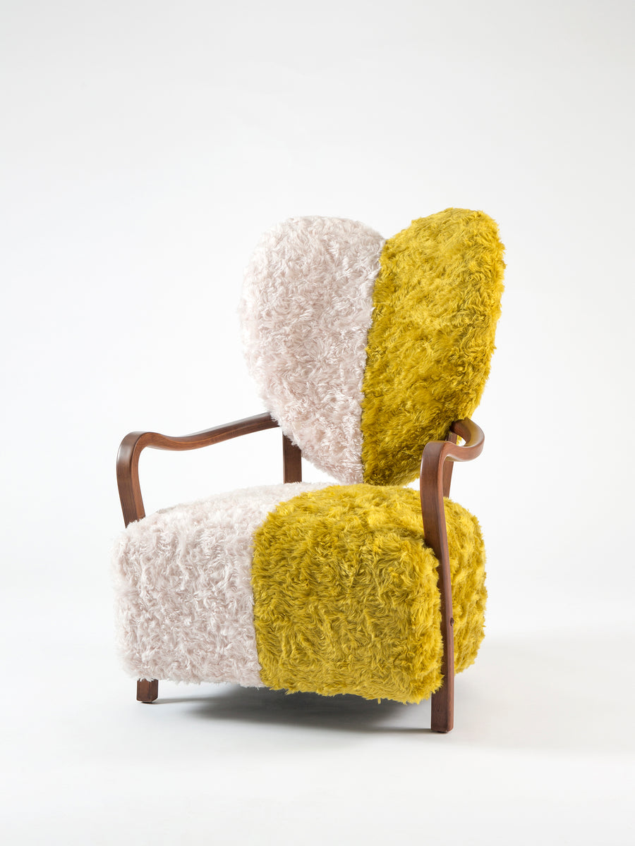 Uni Armchair in Yellow/Cream